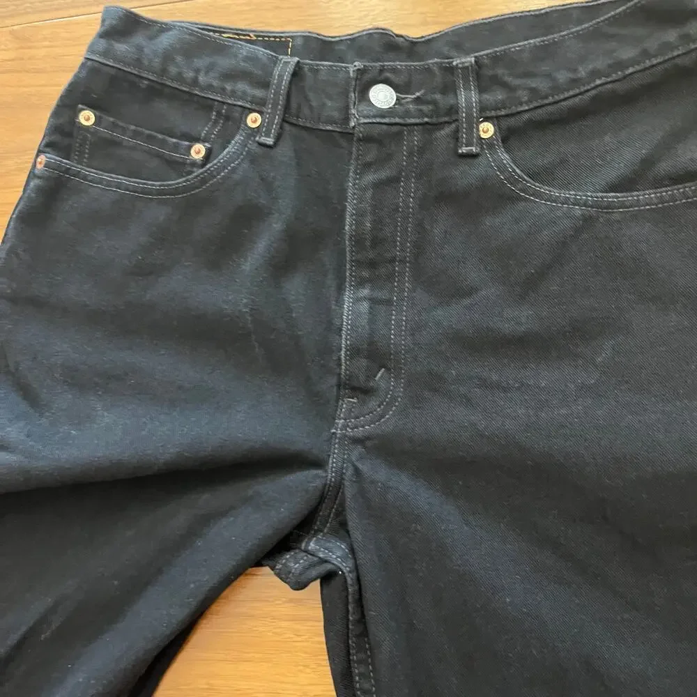 Levi’s Black 505 Size 34 x 36 Relaxed Fit Vintage Y2K 2001